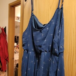 Blue Spaghetti Strap Dress